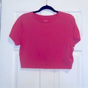 Wild fable pink crop tee